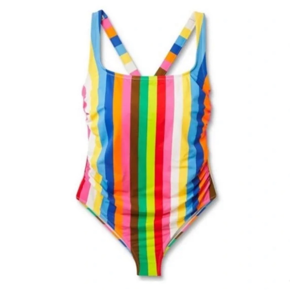 Colorful Striped Women's One Piece Swimsuit